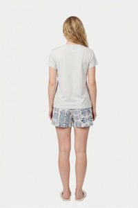 Sweet Dreams Graphic Printed Short Set - Light Grey — thumbnail 2